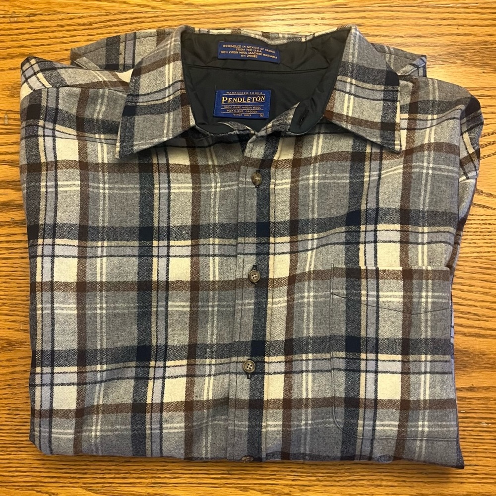 Pendleton Men’s Large 100% Wool Button Down